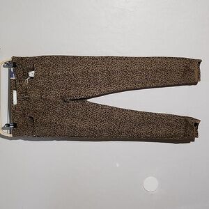 ZARA Z1975 Leopard Mid Rise Skinny High Low Hem Eur 40 US 8